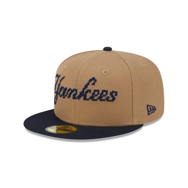 New York Yankees Classic 8-Bit Wordmark 59FIFTY Fitted Hat sold by New Era