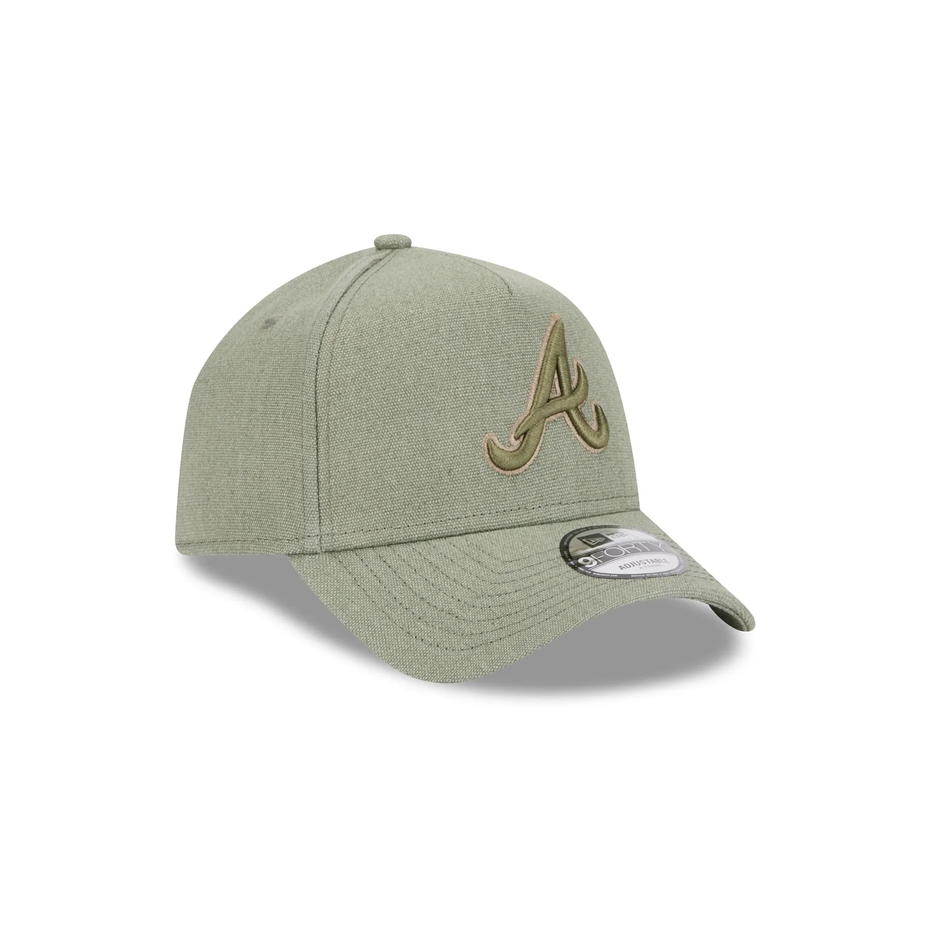 Atlanta Braves Logo Essentials Olive 9FORTY A-Frame Snapback Hat sold by New Era product image thumbnail 3