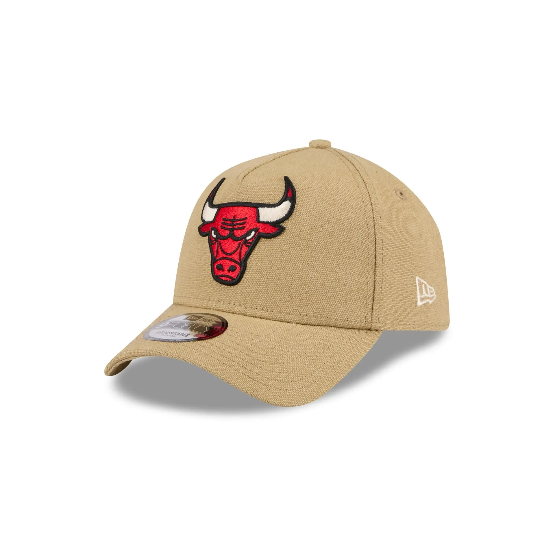 Chicago Bulls Logo Essentials Khaki 9FORTY A-Frame Snapback Hat sold by New Era