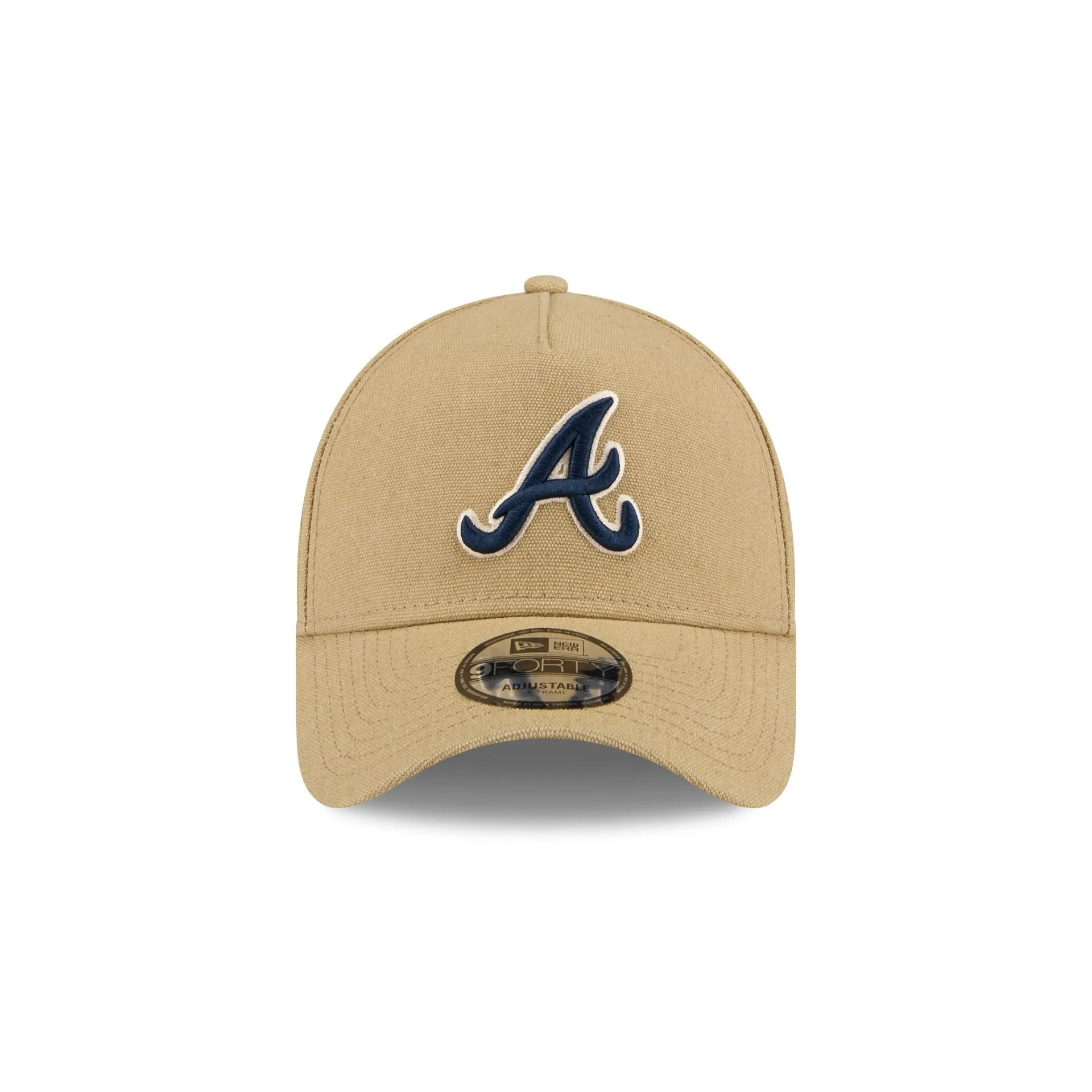 Atlanta Braves Logo Essentials Khaki 9FORTY A-Frame Snapback Hat sold by New Era product image thumbnail 2