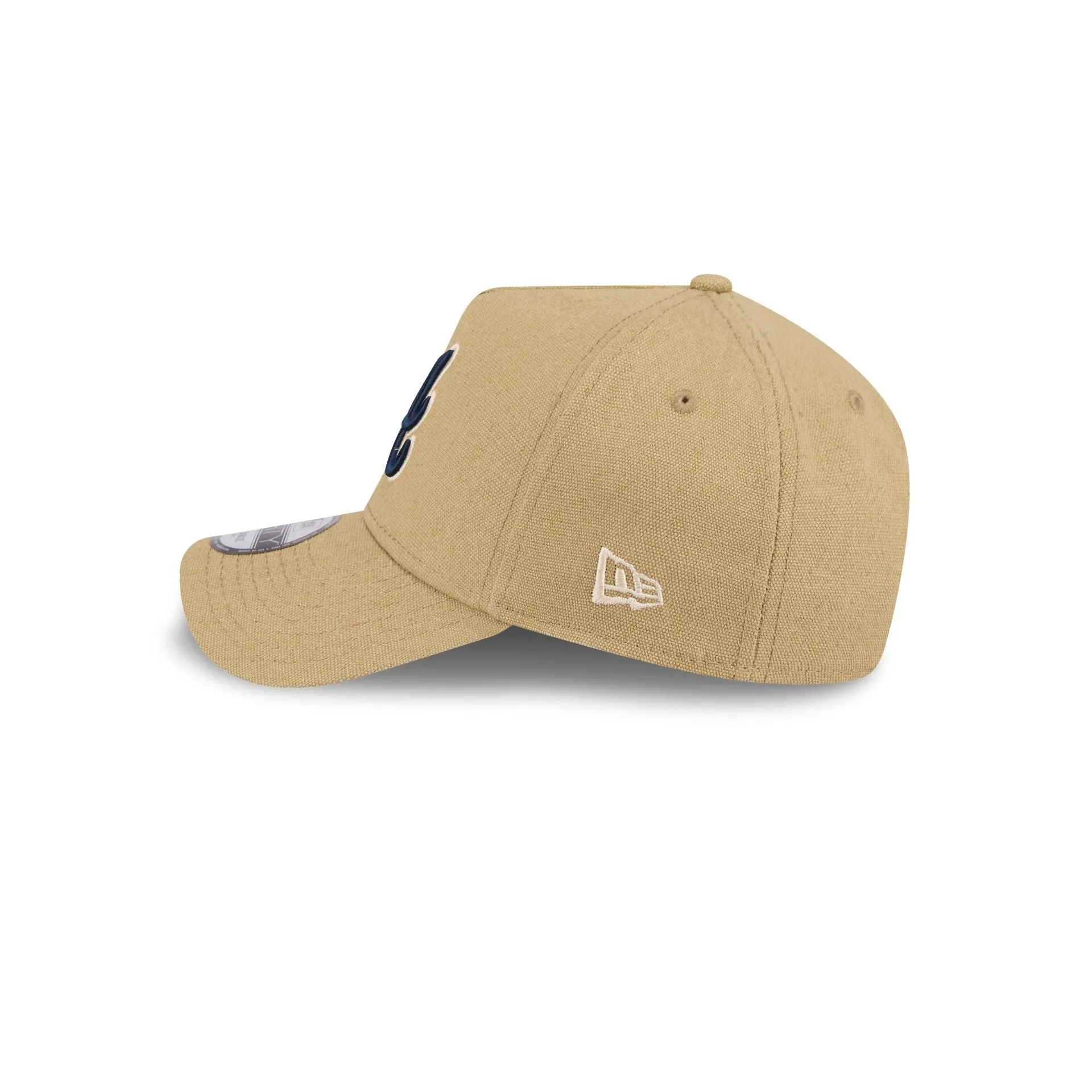 Atlanta Braves Logo Essentials Khaki 9FORTY A-Frame Snapback Hat sold by New Era product image thumbnail 4
