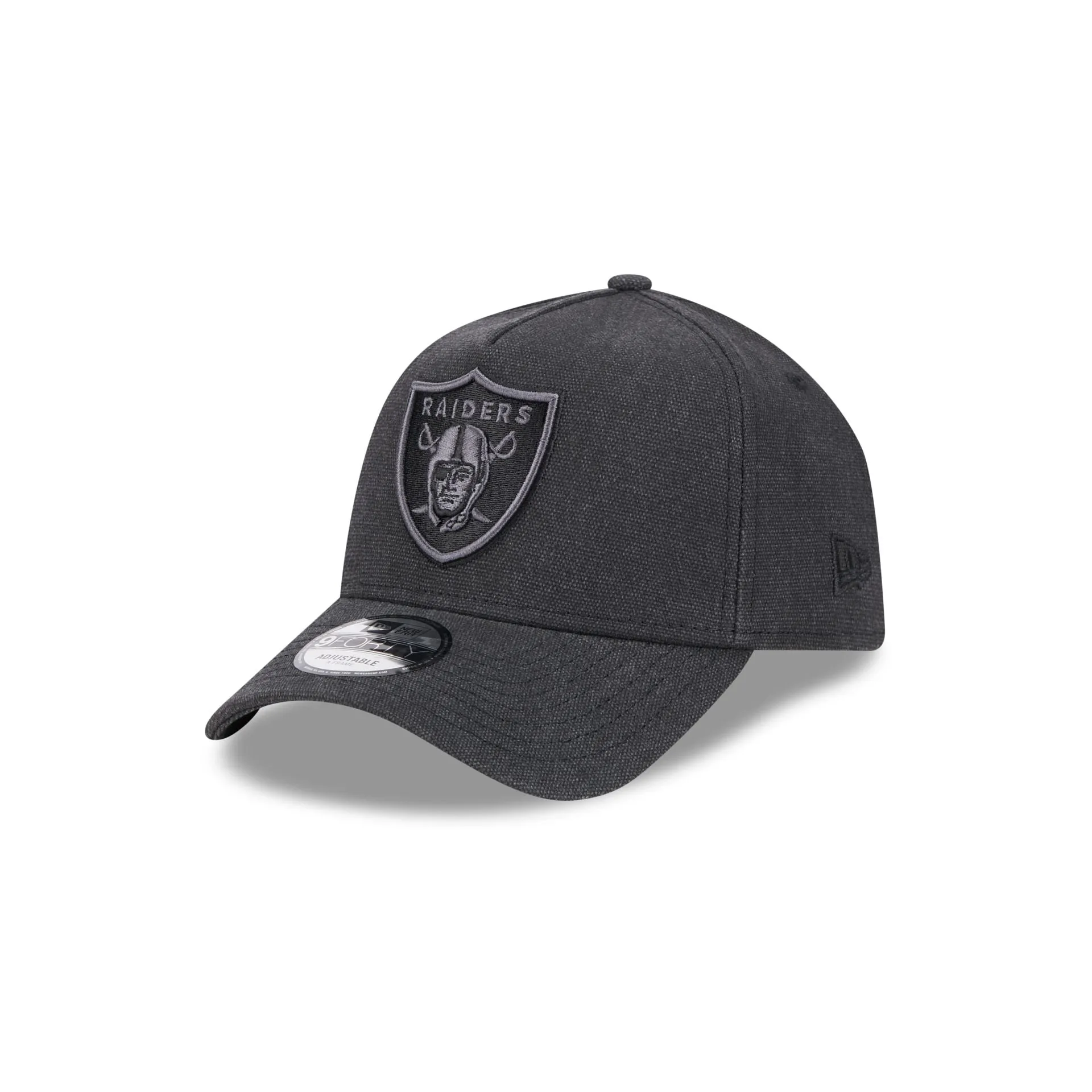 Las Vegas Raiders Logo Essentials Black 9FORTY A-Frame Snapback Hat sold by New Era