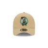 Boston Celtics Logo Essentials Khaki 9FORTY A-Frame Snapback Hat sold by New Era