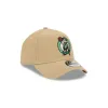 Boston Celtics Logo Essentials Khaki 9FORTY A-Frame Snapback Hat sold by New Era