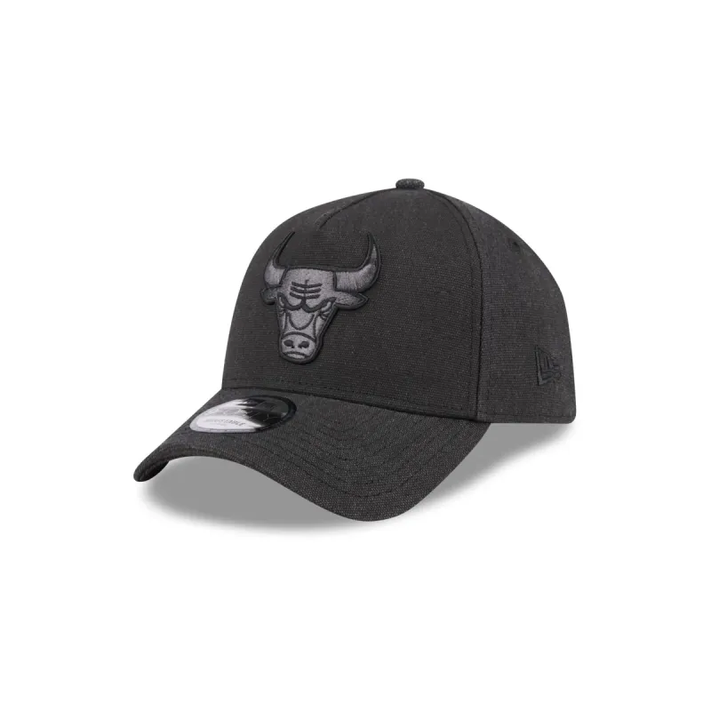 Chicago Bulls Logo Essentials Black 9FORTY A-Frame Snapback Hat sold by New Era