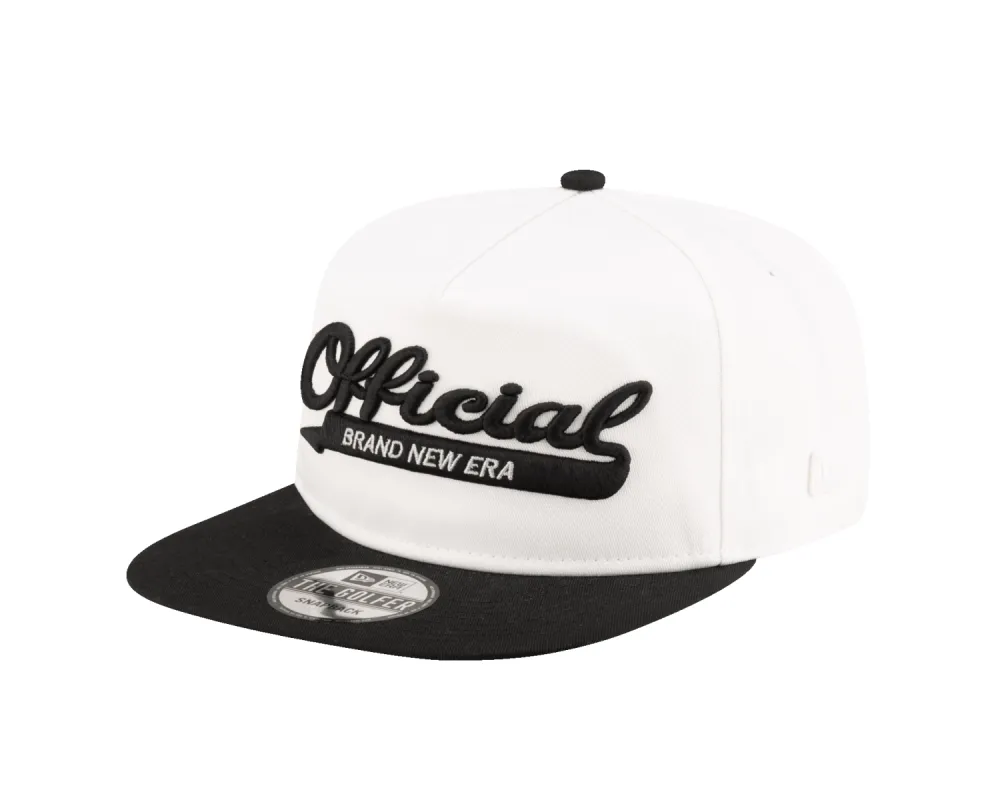 Brand New Era Official College White Golfer Snapback Hat made by New Era