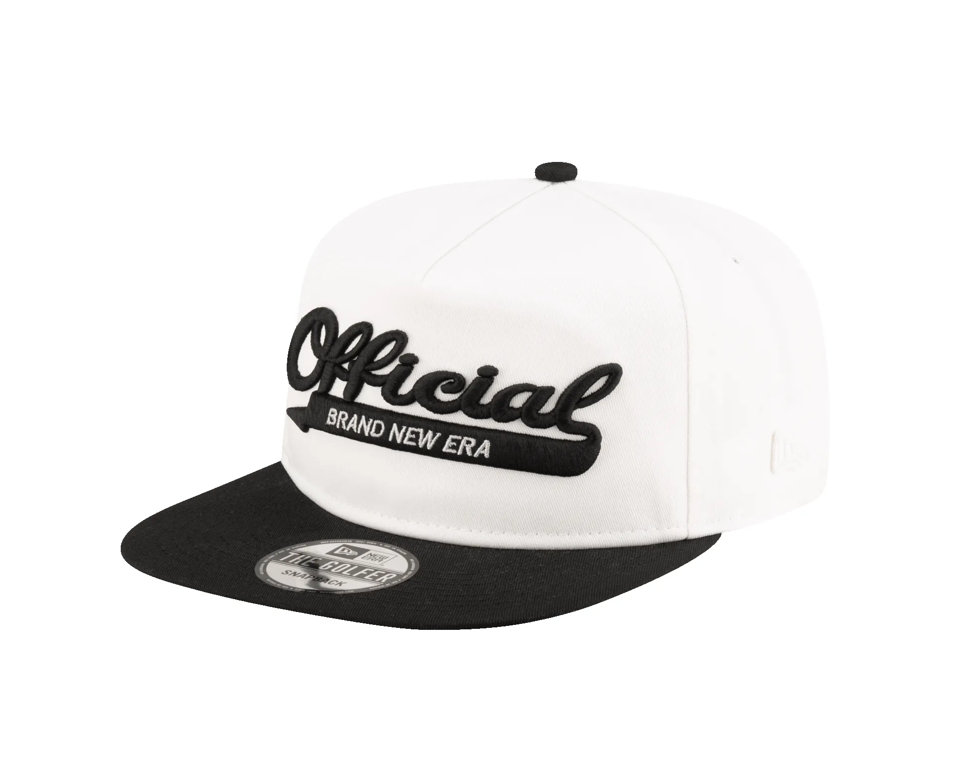Brand New Era Official College White Golfer Snapback Hat sold by New Era