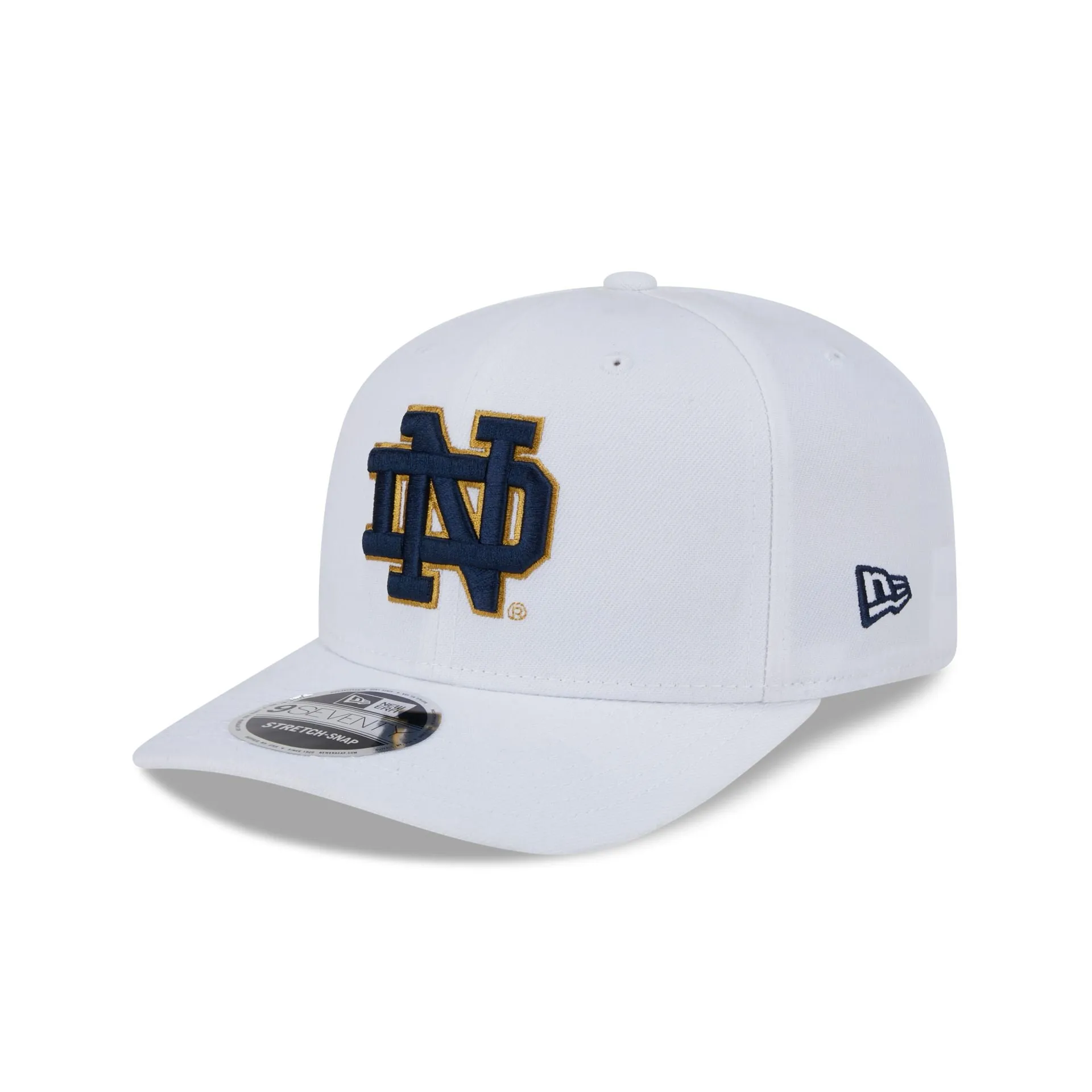 Notre Dame Fighting Irish White 9SEVENTY Stretch-Snap Hat sold by New Era