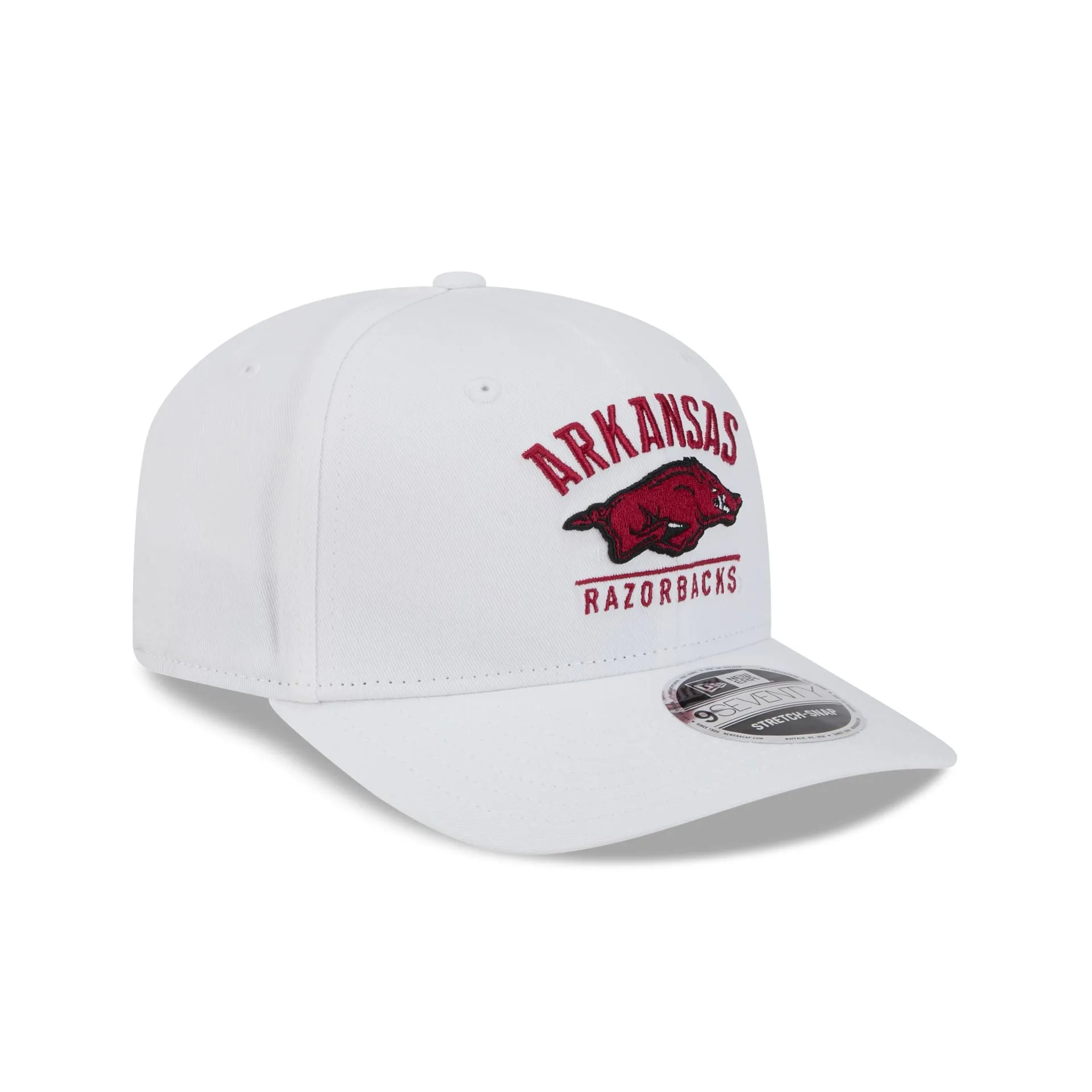 Arkansas Razorbacks Optic White 9SEVENTY Stretch-Snap Hat sold by New Era product image thumbnail 3