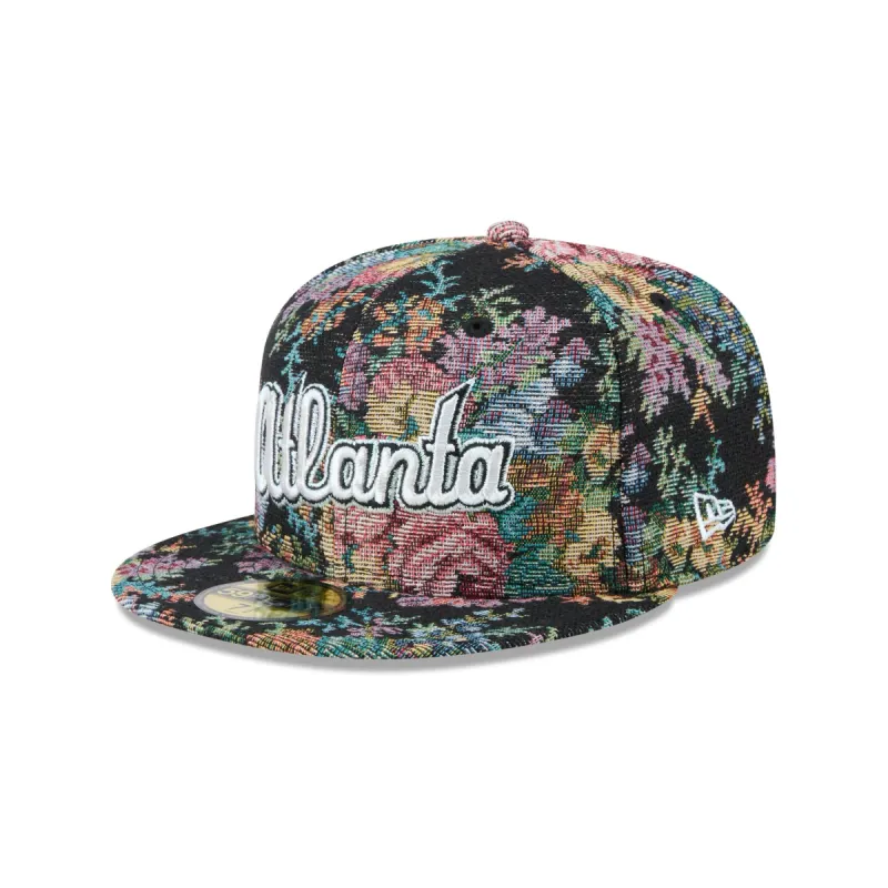 Atlanta Braves Jacquard Pattern 59FIFTY Fitted Hat sold by New Era
