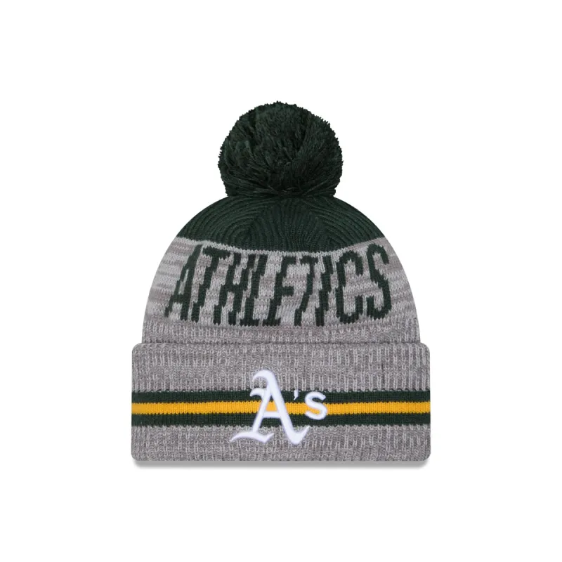 Oakland Athletics Runner Pom Knit Hat sold by New Era