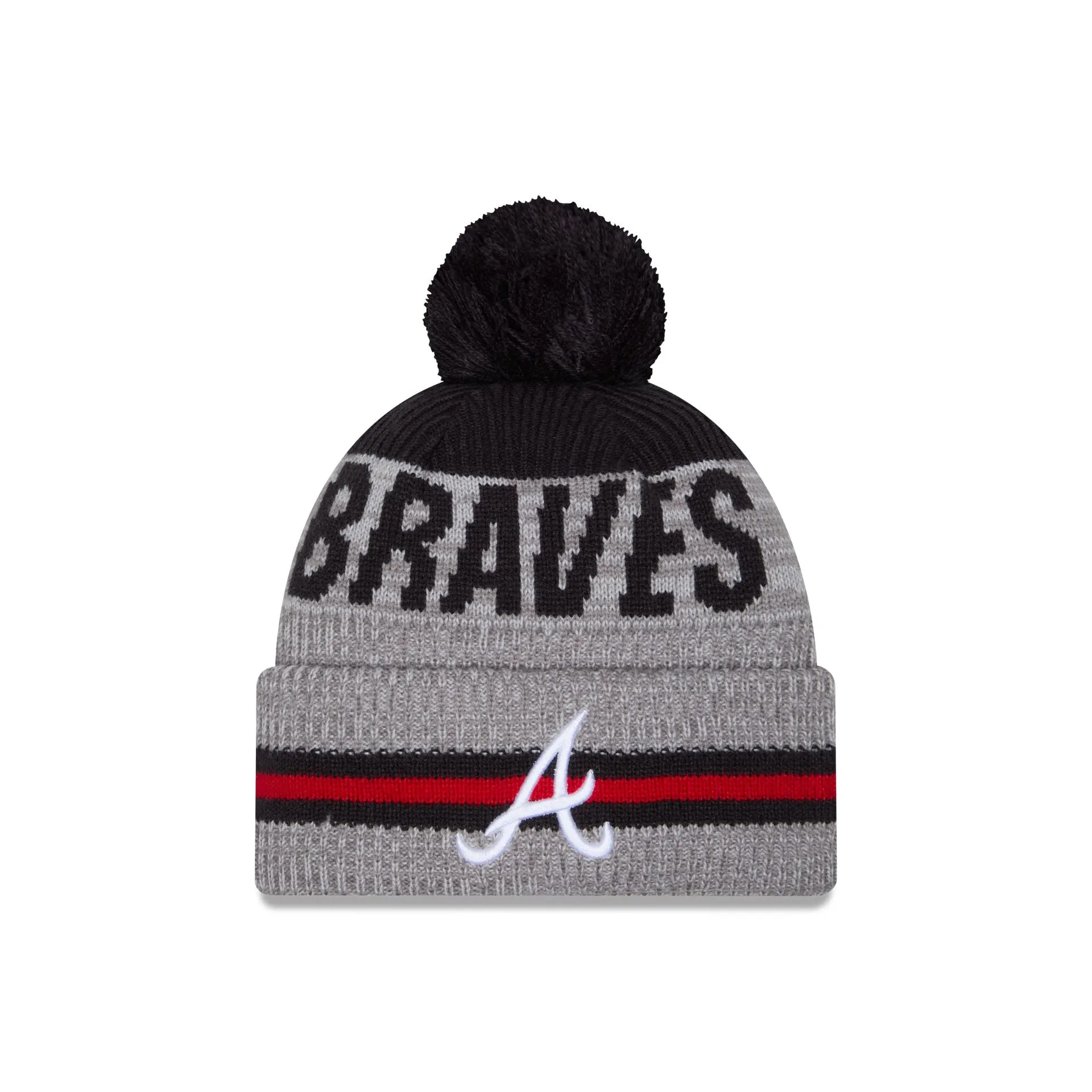 Atlanta Braves Runner Pom Knit Hat sold by New Era