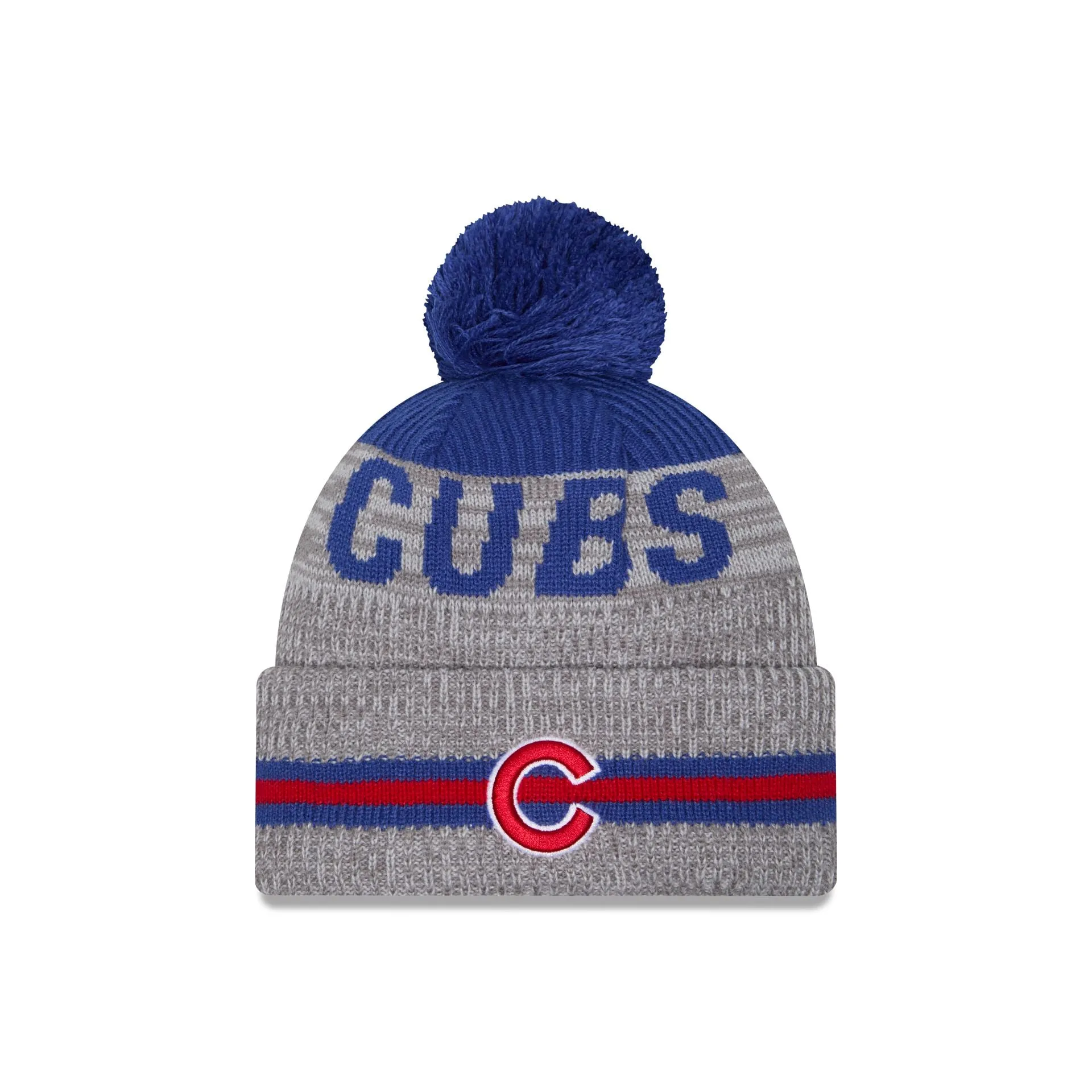 Chicago Cubs Runner Pom Knit Hat sold by New Era