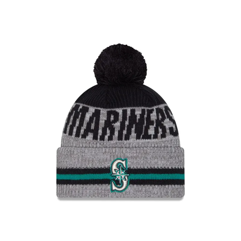 Seattle Mariners Runner Pom Knit Hat sold by New Era