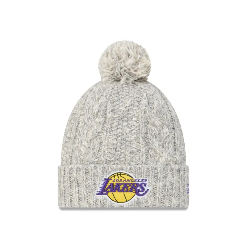 Los Angeles Lakers Shimmer Pom Knit Hat sold by New Era