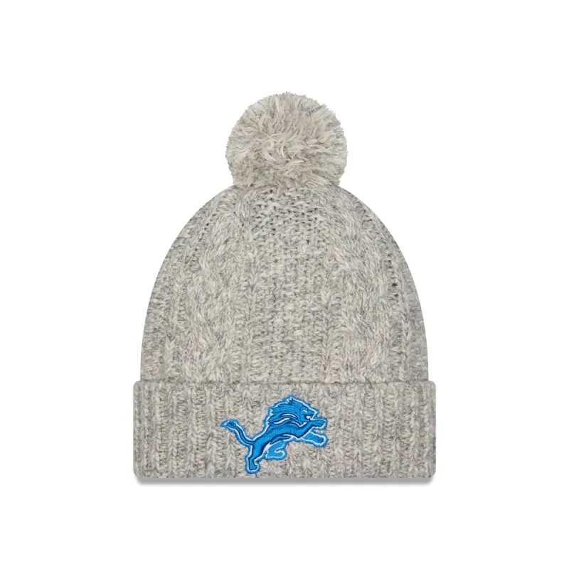 Detroit Lions Shimmer Pom Knit Hat sold by New Era