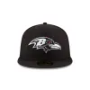 Baltimore Ravens Black & White 59FIFTY Fitted Hat sold by New Era