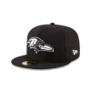 Baltimore Ravens Black & White 59FIFTY Fitted Hat sold by New Era