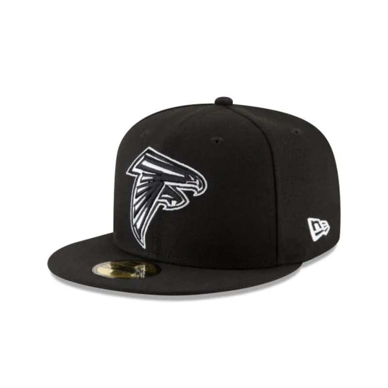 Atlanta Falcons Black & White 59FIFTY Fitted Hat sold by New Era
