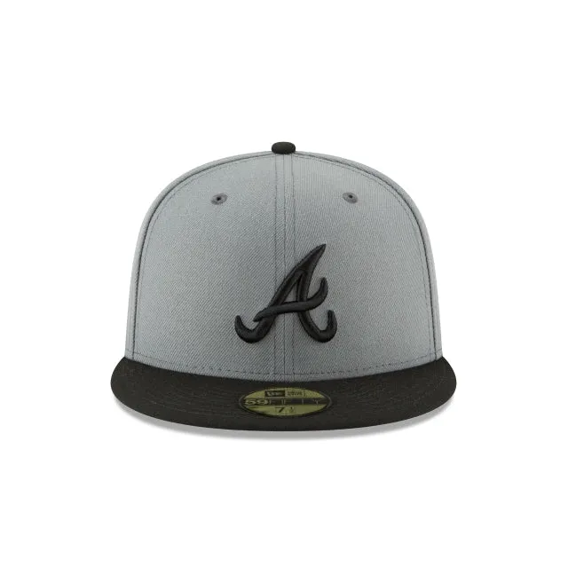 Atlanta Braves Storm Gray Basic 59FIFTY Fitted Hat sold by New Era product image thumbnail 2