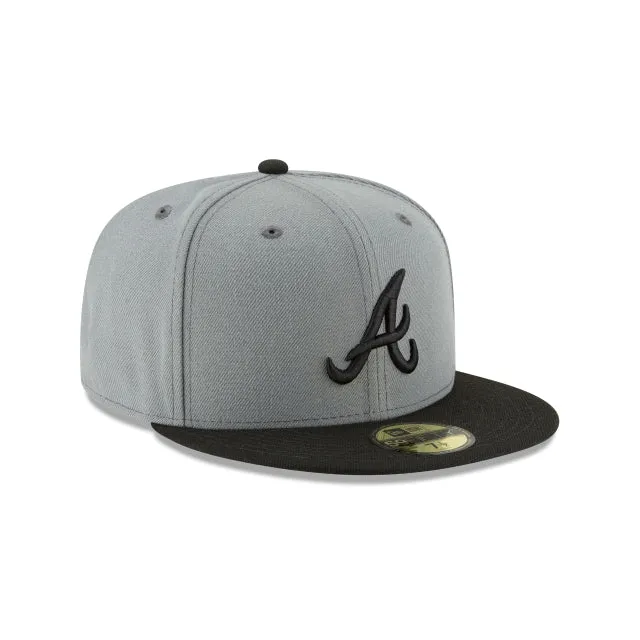 Atlanta Braves Storm Gray Basic 59FIFTY Fitted Hat sold by New Era product image thumbnail 3