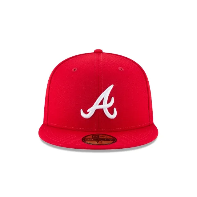 Atlanta Braves Scarlet Basic 59FIFTY Fitted Hat sold by New Era product image thumbnail 2