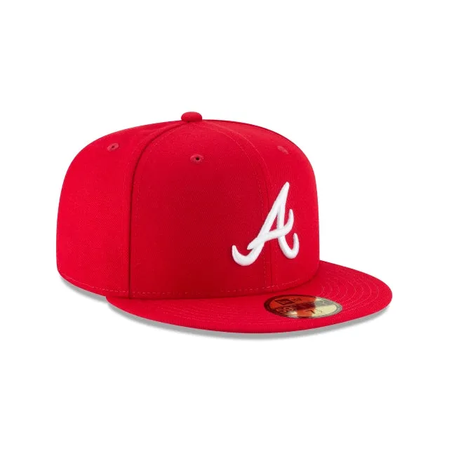 Atlanta Braves Scarlet Basic 59FIFTY Fitted Hat sold by New Era product image thumbnail 3