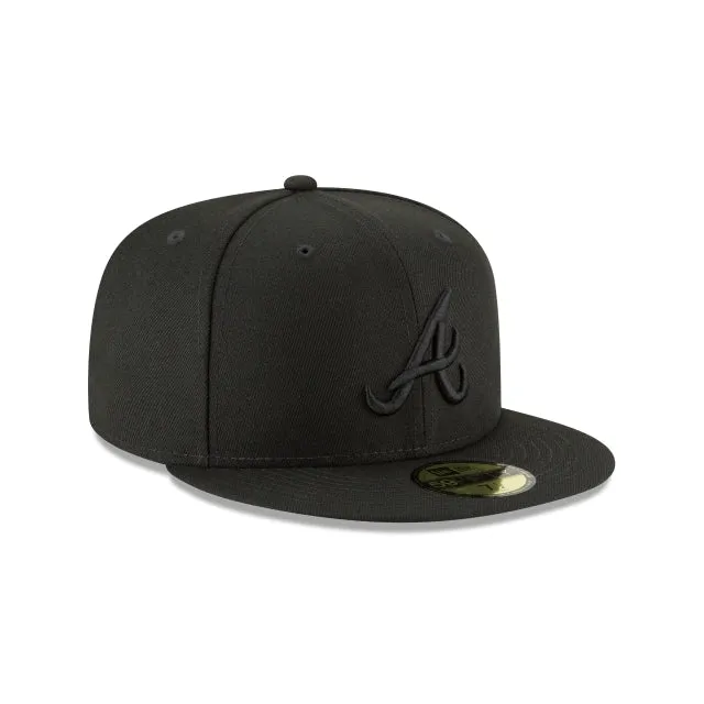 Atlanta Braves Blackout Basic 59FIFTY Fitted Hat sold by New Era product image thumbnail 3