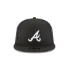 Atlanta Braves Black and White Basic 59FIFTY Fitted Hat sold by New Era