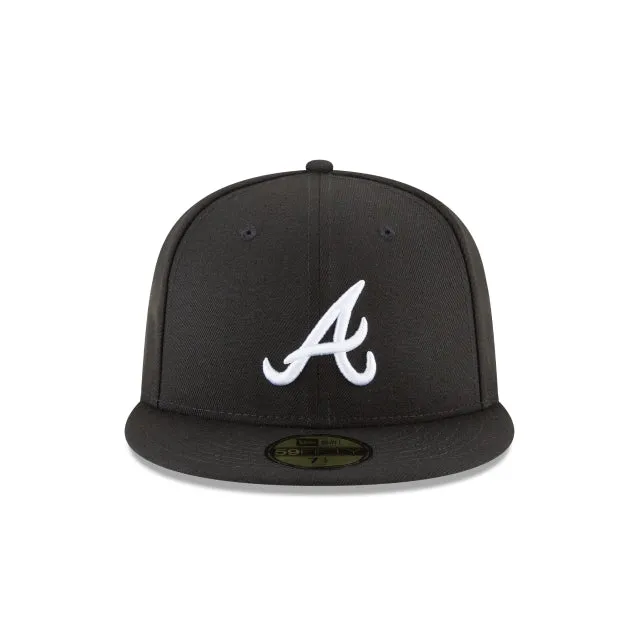 Atlanta Braves Black and White Basic 59FIFTY Fitted Hat sold by New Era product image thumbnail 2