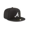 Atlanta Braves Black and White Basic 59FIFTY Fitted Hat sold by New Era