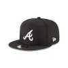 Atlanta Braves Black and White Basic 59FIFTY Fitted Hat sold by New Era