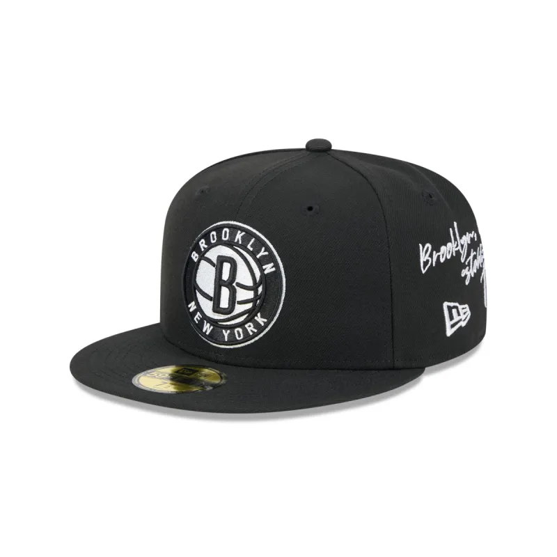 Brooklyn Nets Team Verbiage 59FIFTY Fitted Hat sold by New Era