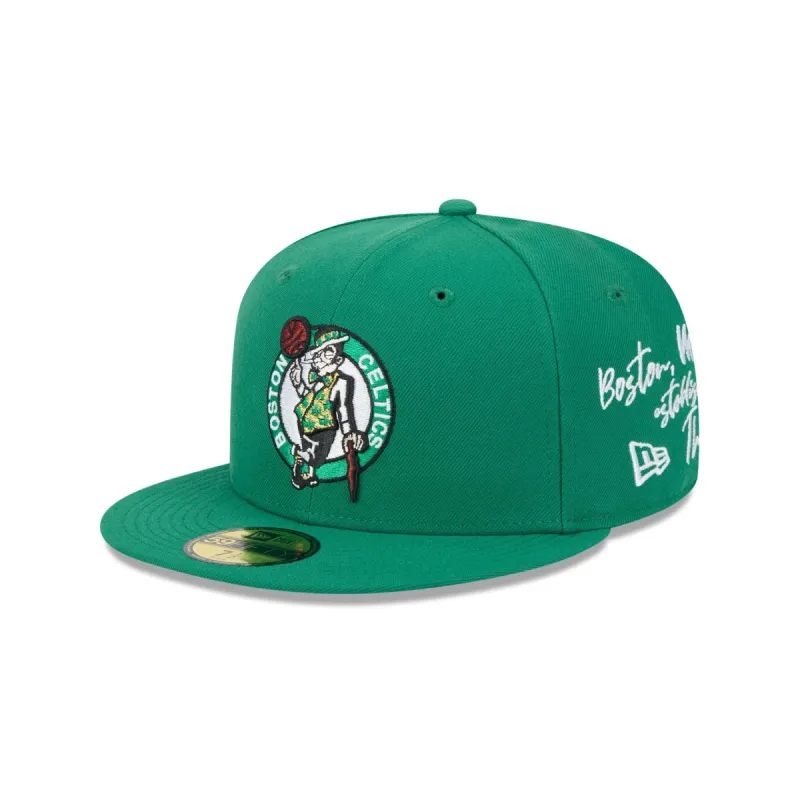Boston Celtics Team Verbiage 59FIFTY Fitted Hat sold by New Era