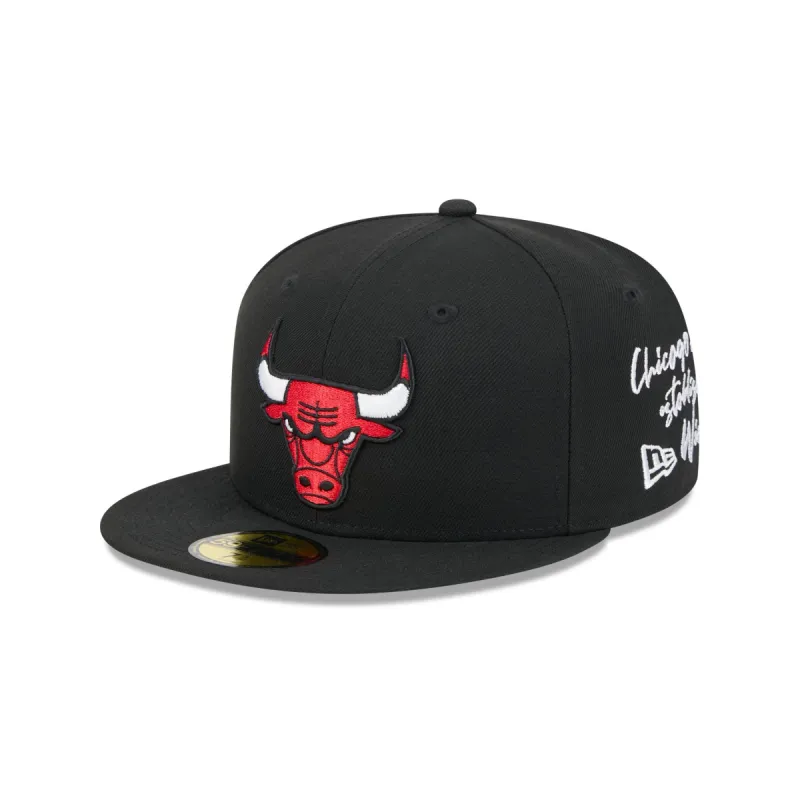 Chicago Bulls Team Verbiage 59FIFTY Fitted Hat sold by New Era