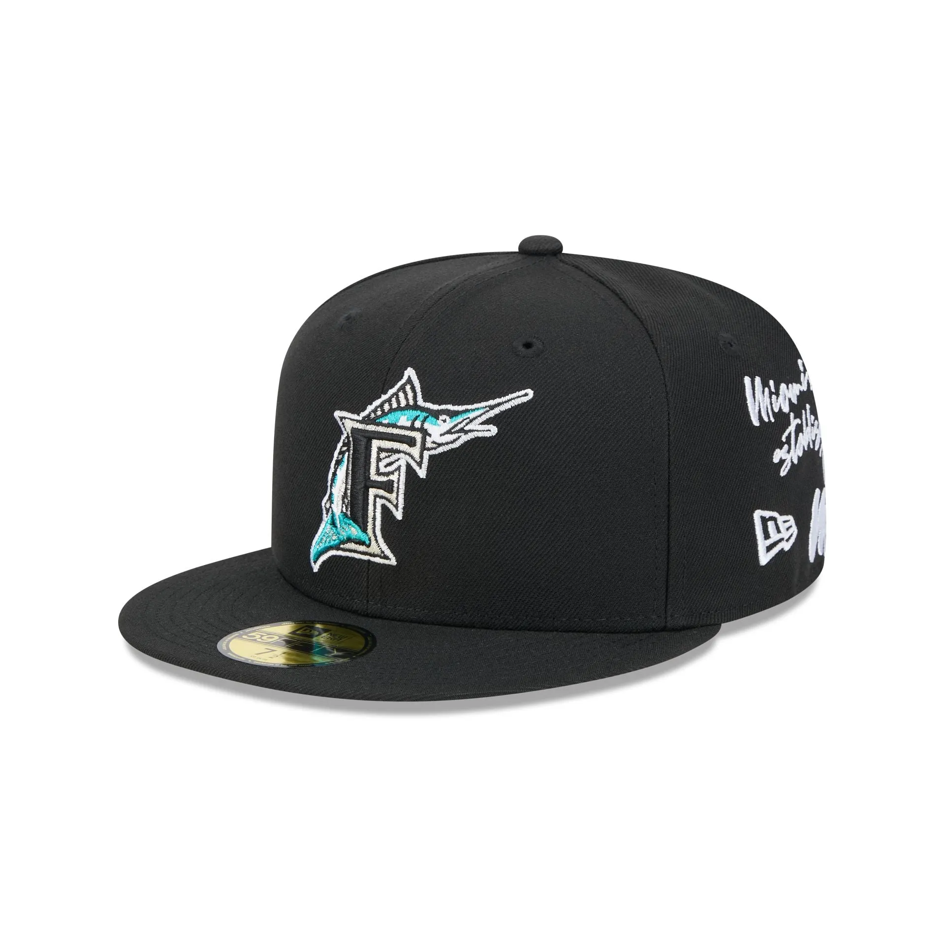 Miami Marlins Team Verbiage 59FIFTY Fitted Hat sold by New Era