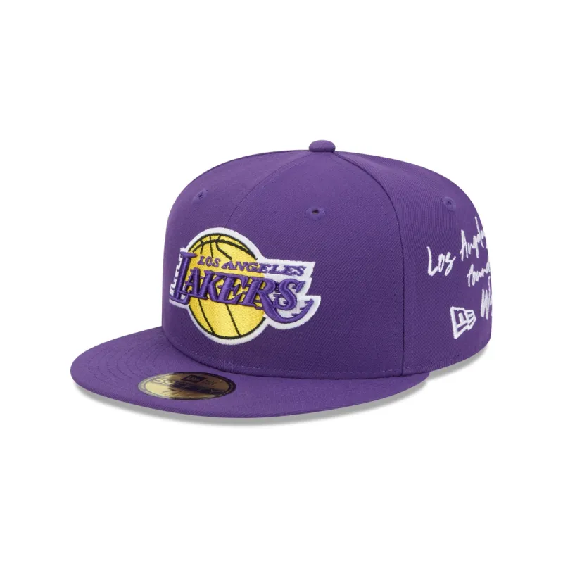 Los Angeles Lakers Team Verbiage 59FIFTY Fitted Hat sold by New Era