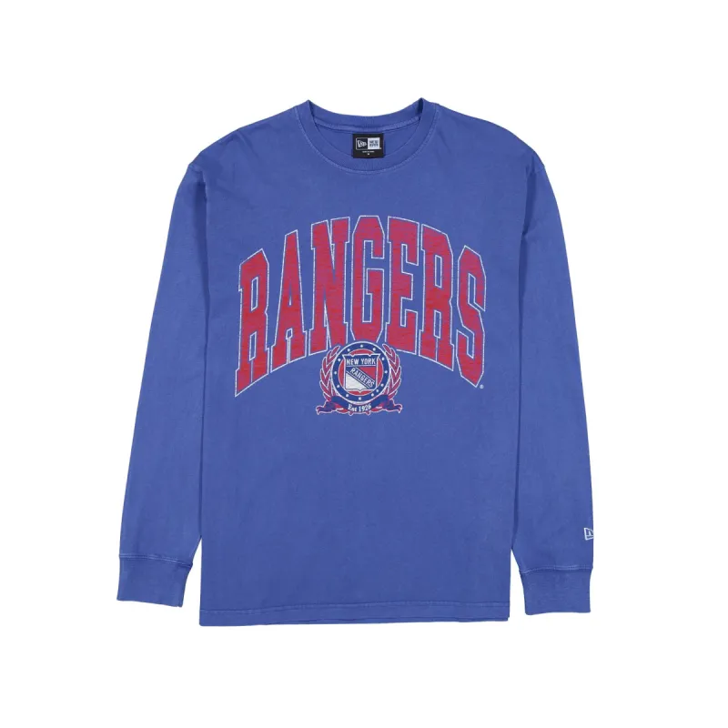 New York Rangers Oversized Essentials Long Sleeve T-Shirt sold by New Era