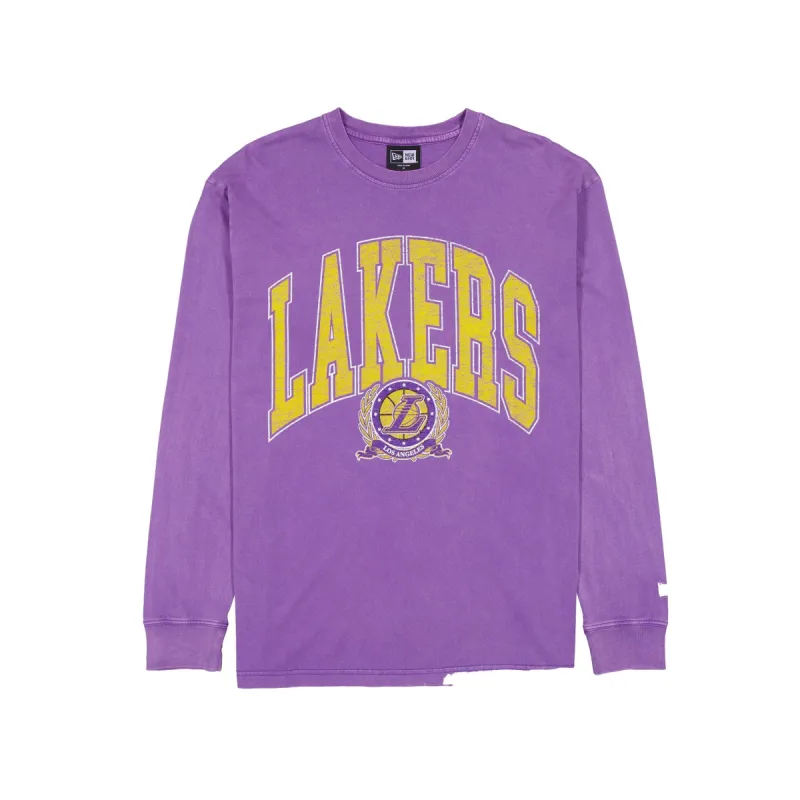 Los Angeles Lakers Oversized Essentials Long Sleeve T-Shirt sold by New Era
