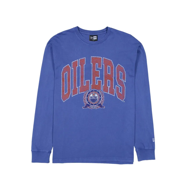 Edmonton Oilers Oversized Essentials Long Sleeve T-Shirt sold by New Era