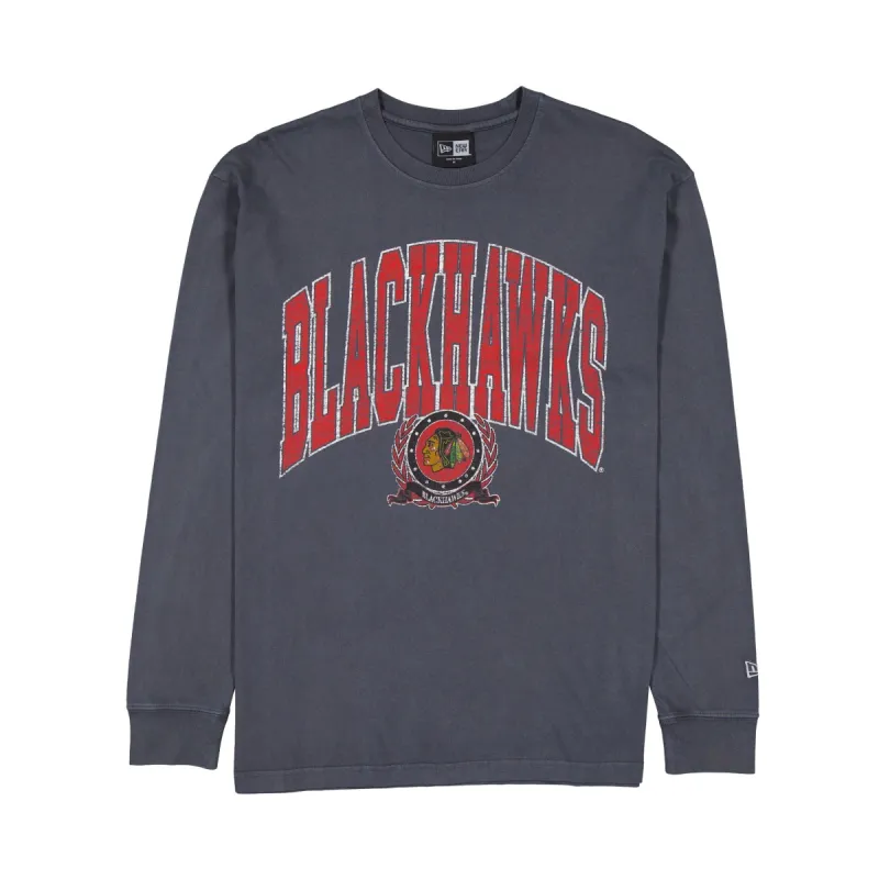 Chicago Blackhawks Oversized Essentials Long Sleeve T-Shirt sold by New Era