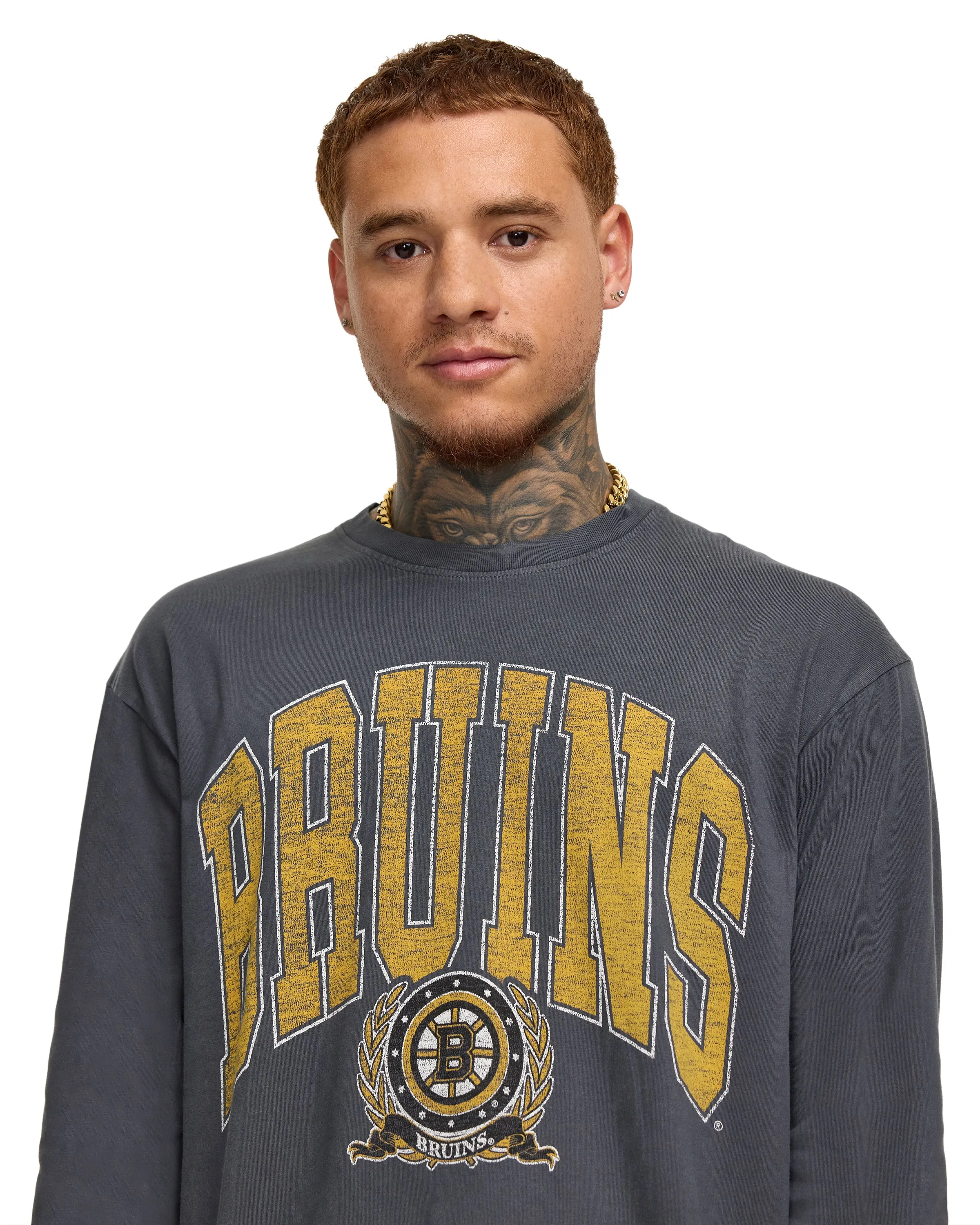 Boston Bruins Oversized Essentials Long Sleeve T-Shirt sold by New Era