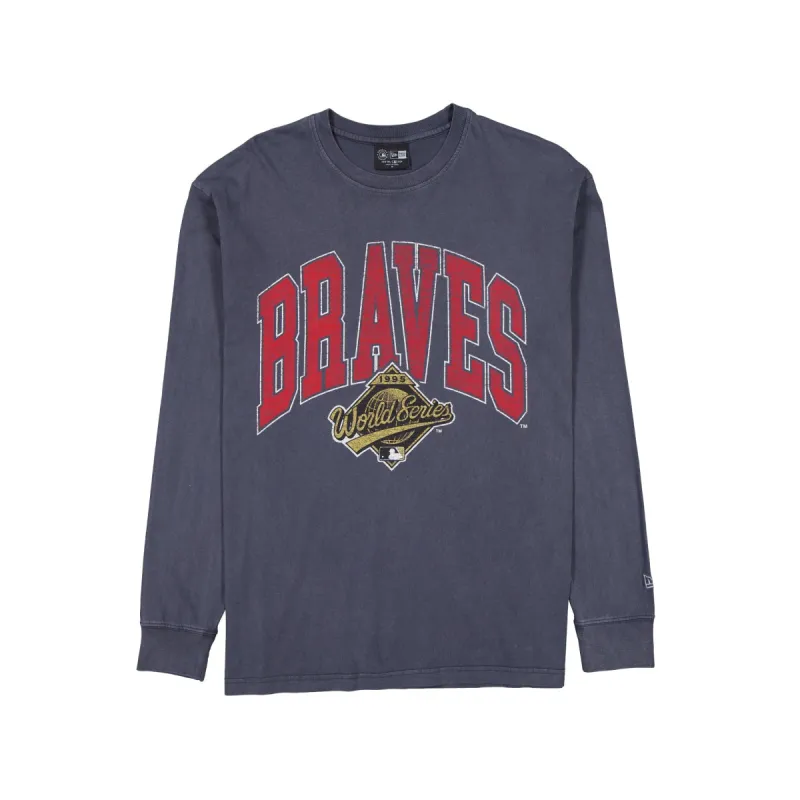 Atlanta Braves Oversized Essentials Long Sleeve T-Shirt sold by New Era