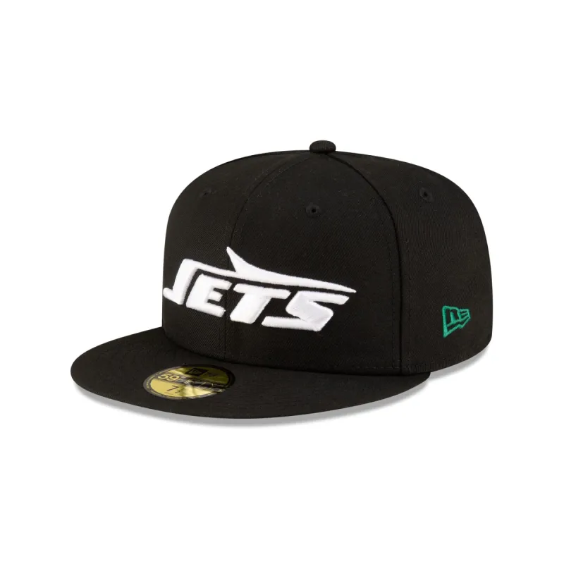 New York Jets Basic Black 59FIFTY Fitted Hat sold by New Era
