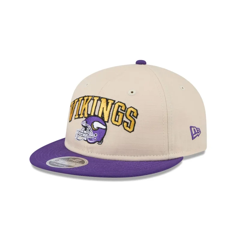 Minnesota Vikings Historic Helmet Retro Crown 9FIFTY Snapback Hat sold by New Era
