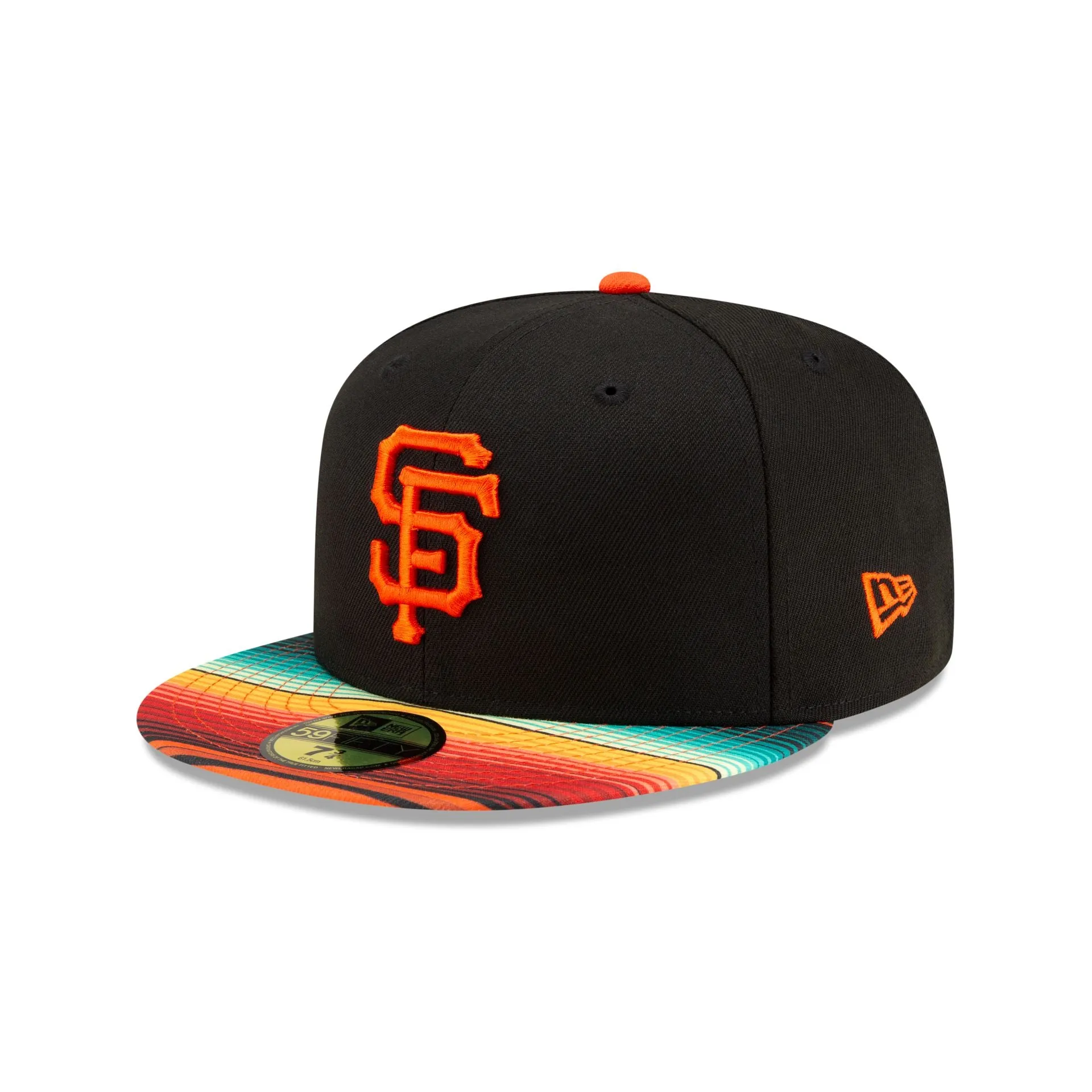 San Francisco Giants Turn Back the Clock Pattern Visor 59FIFTY Fitted Hat sold by New Era