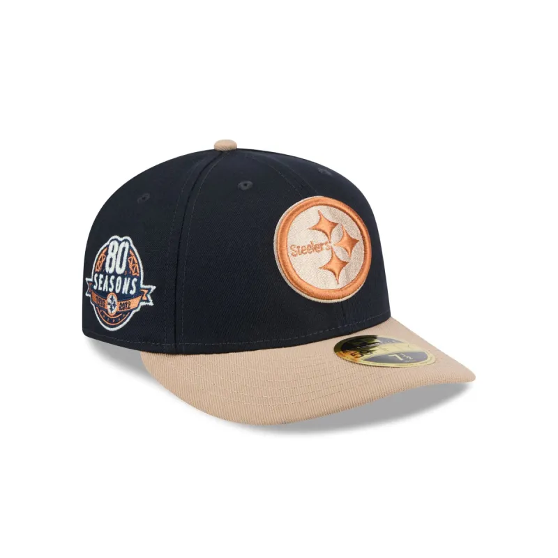 Pittsburgh Steelers Blue Ivory Low Profile 59FIFTY Fitted Hat sold by New Era