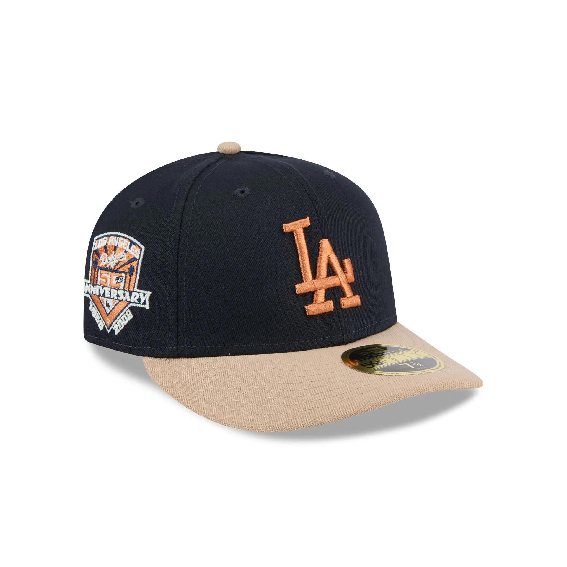 Los Angeles Dodgers Blue Ivory Low Profile 59FIFTY Fitted Hat sold by New Era