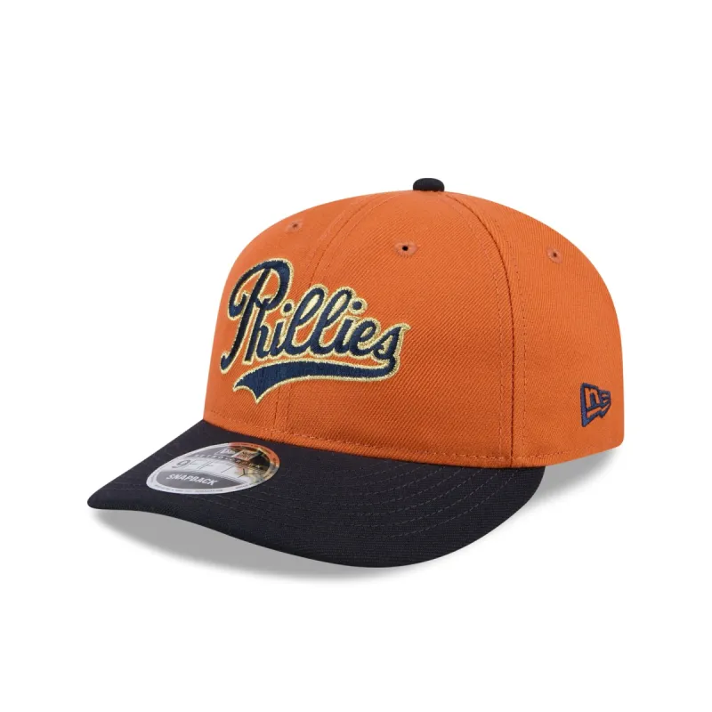 Philadelphia Phillies Gold Wood Retro Crown 9FIFTY Snapback Hat sold by New Era