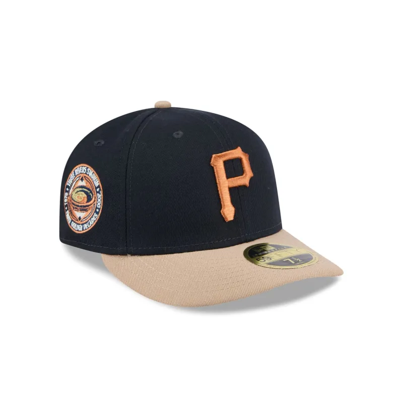 Pittsburgh Pirates Blue Ivory Low Profile 59FIFTY Fitted Hat sold by New Era